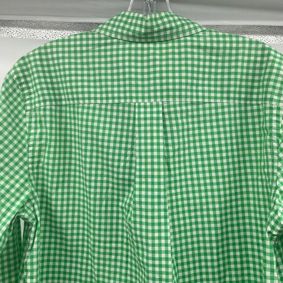 Ralph Lauren Men's Checkered Button Up Shirt Green/White Long Sleeve Size XL - Picture 6 of 8